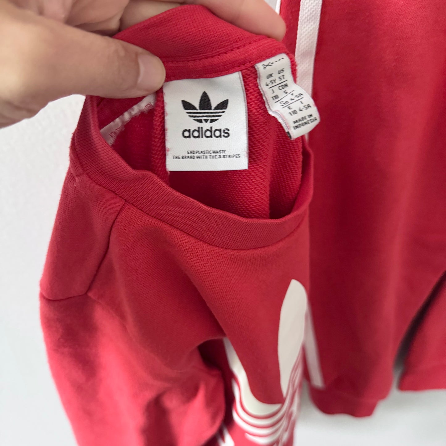 Adidas / Red crew top & pants set / 4-5Y