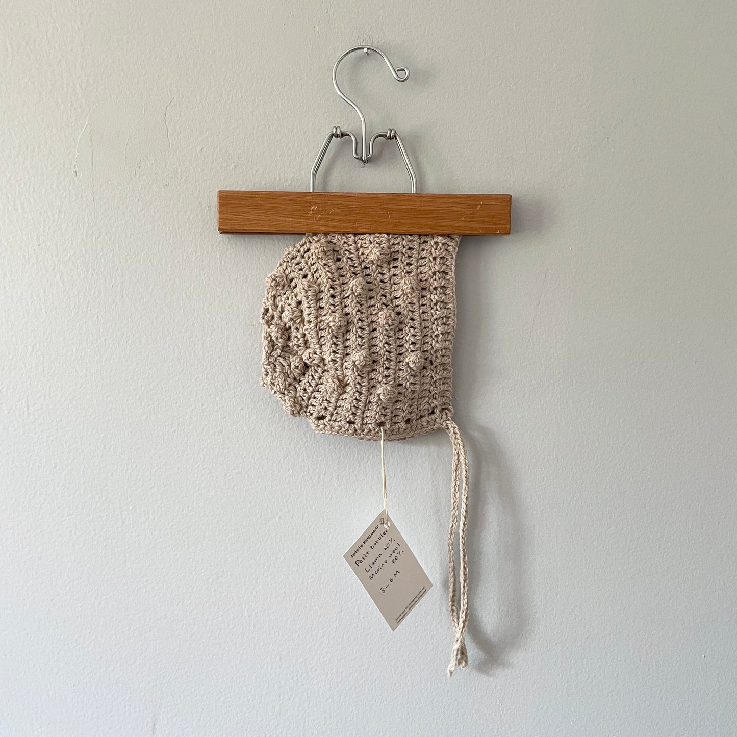 tetote / Llama wool mix bonnet / 3-6M