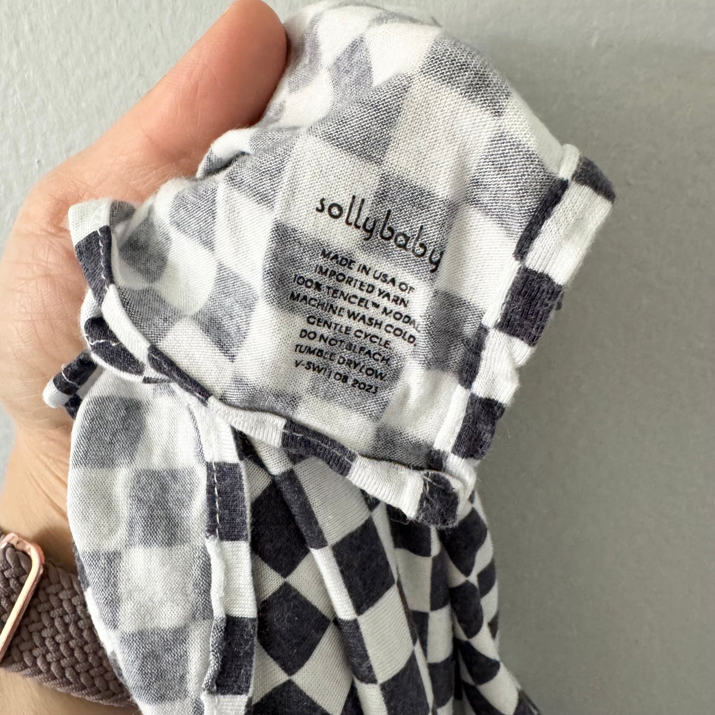 Solly baby / Checker 100% modal swaddle