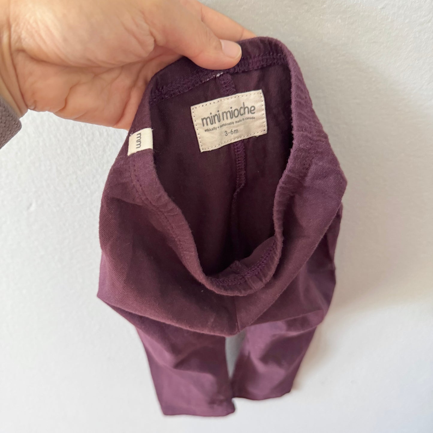 Mini mioche / Dark purple leggings / 3-6M