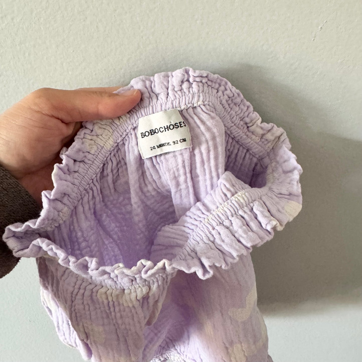 Bobo Choses / Light purple muslin shorts / 24M
