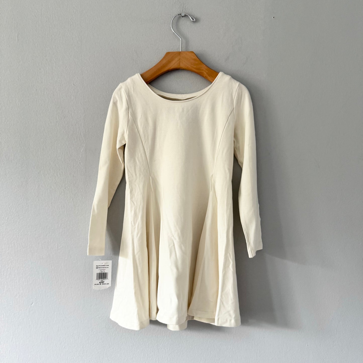 Polo Ralph Lauren / Robe manches longues ivoire / 4T - Neuve avec étiquette