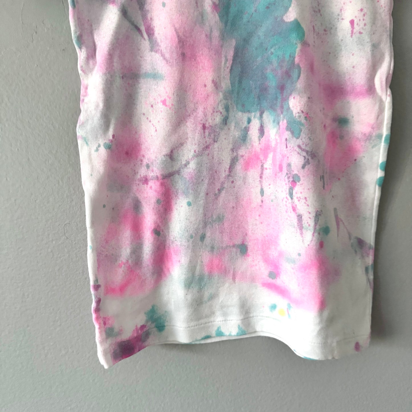 Petit Bateau / White x pink x blue short sleeve top / 10Y