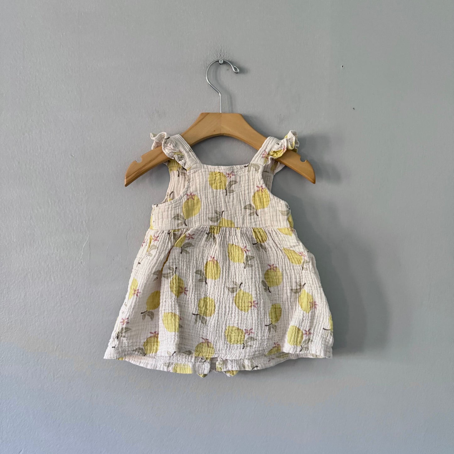 Rabbit & Bear / Muslin x lemon tank & bloomer set / 12M