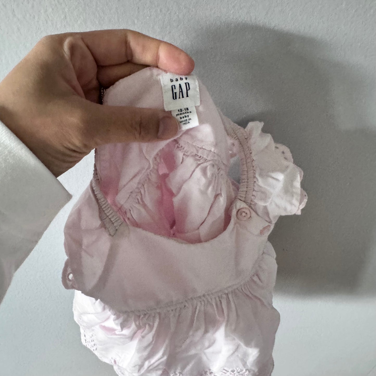Gap / Robe débardeur œillets rose clair / 12-18M