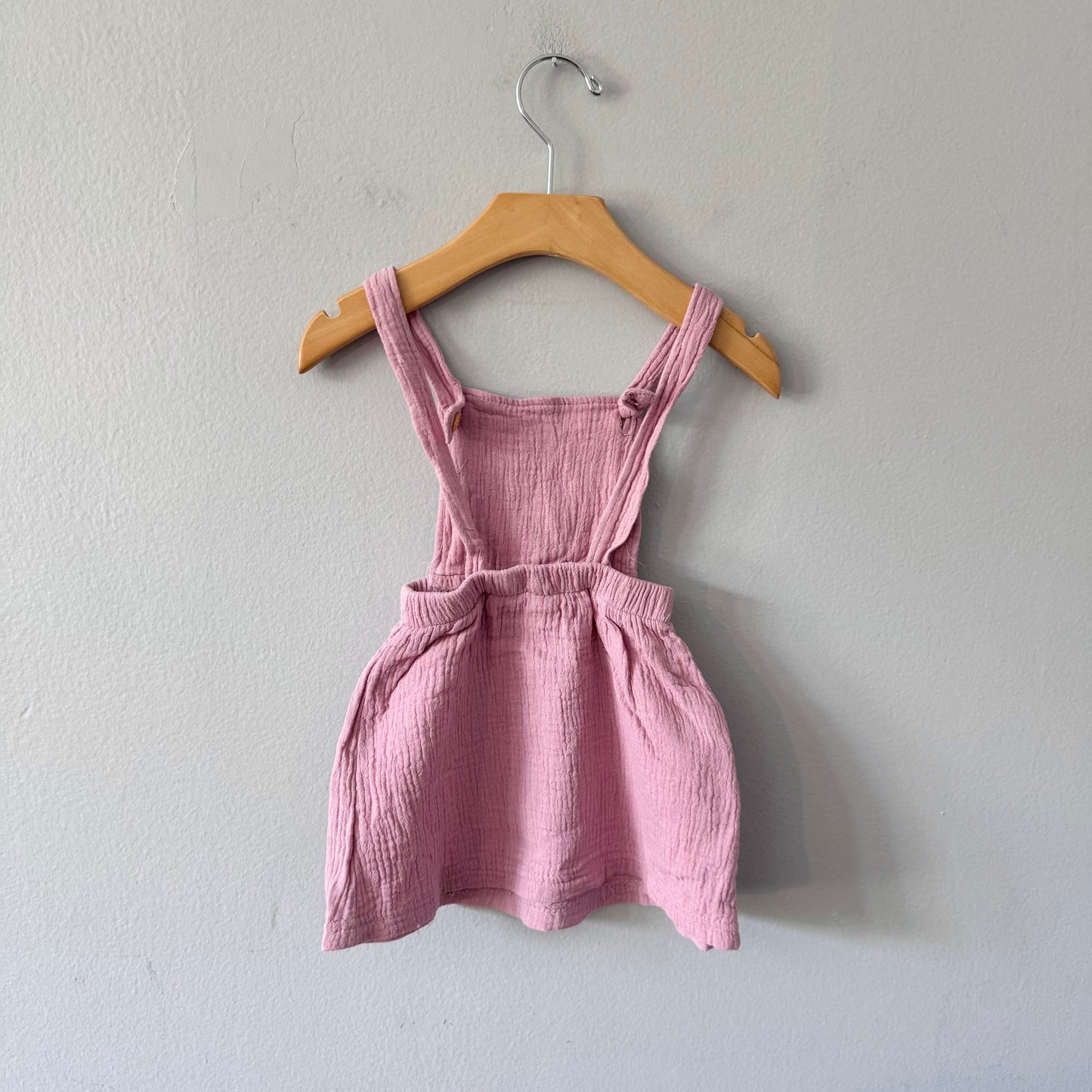 Lila & Jack / Pink muslin overall skirt / 12-18M