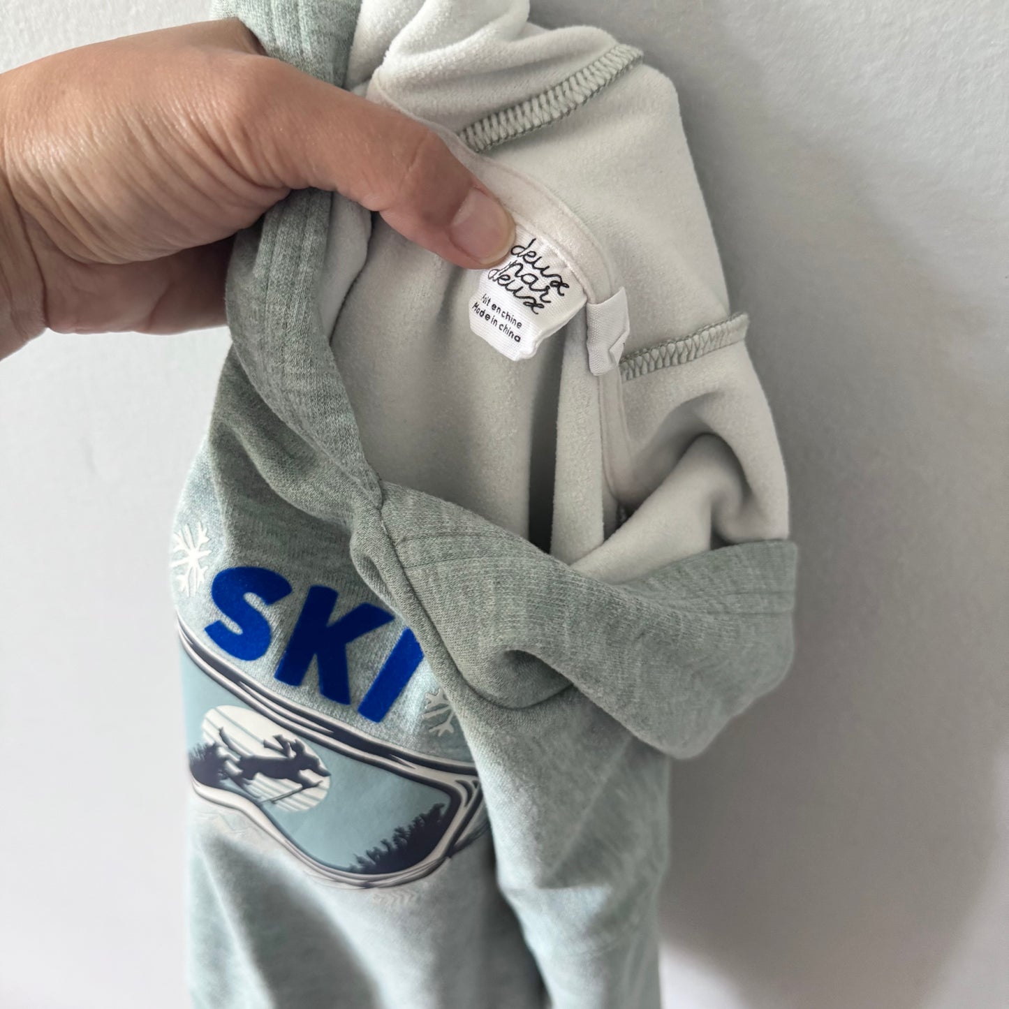 Deux par deux / Green Ski hoodie / 4Y