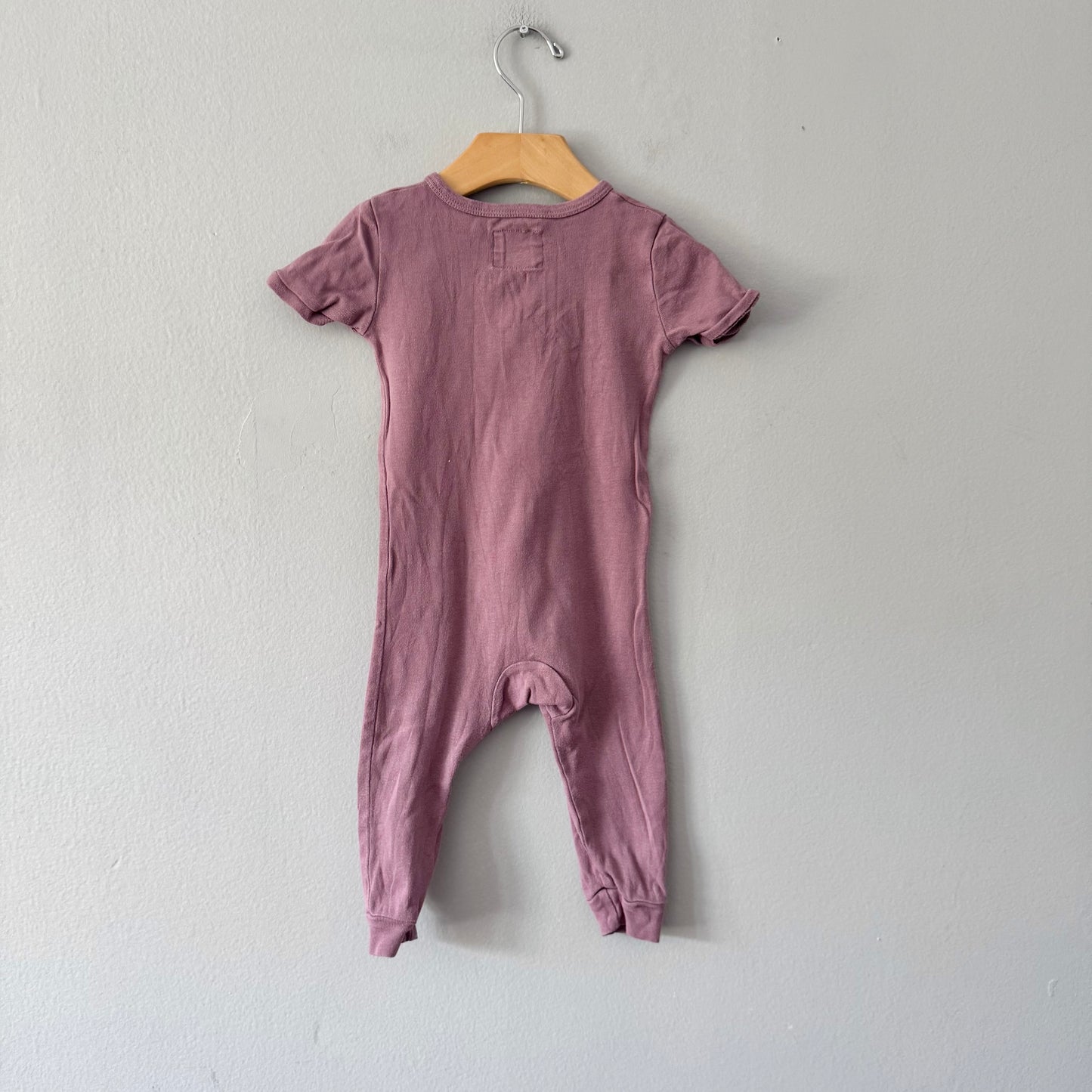 Mini mioche / Brown short sleeve romper / 18-24M