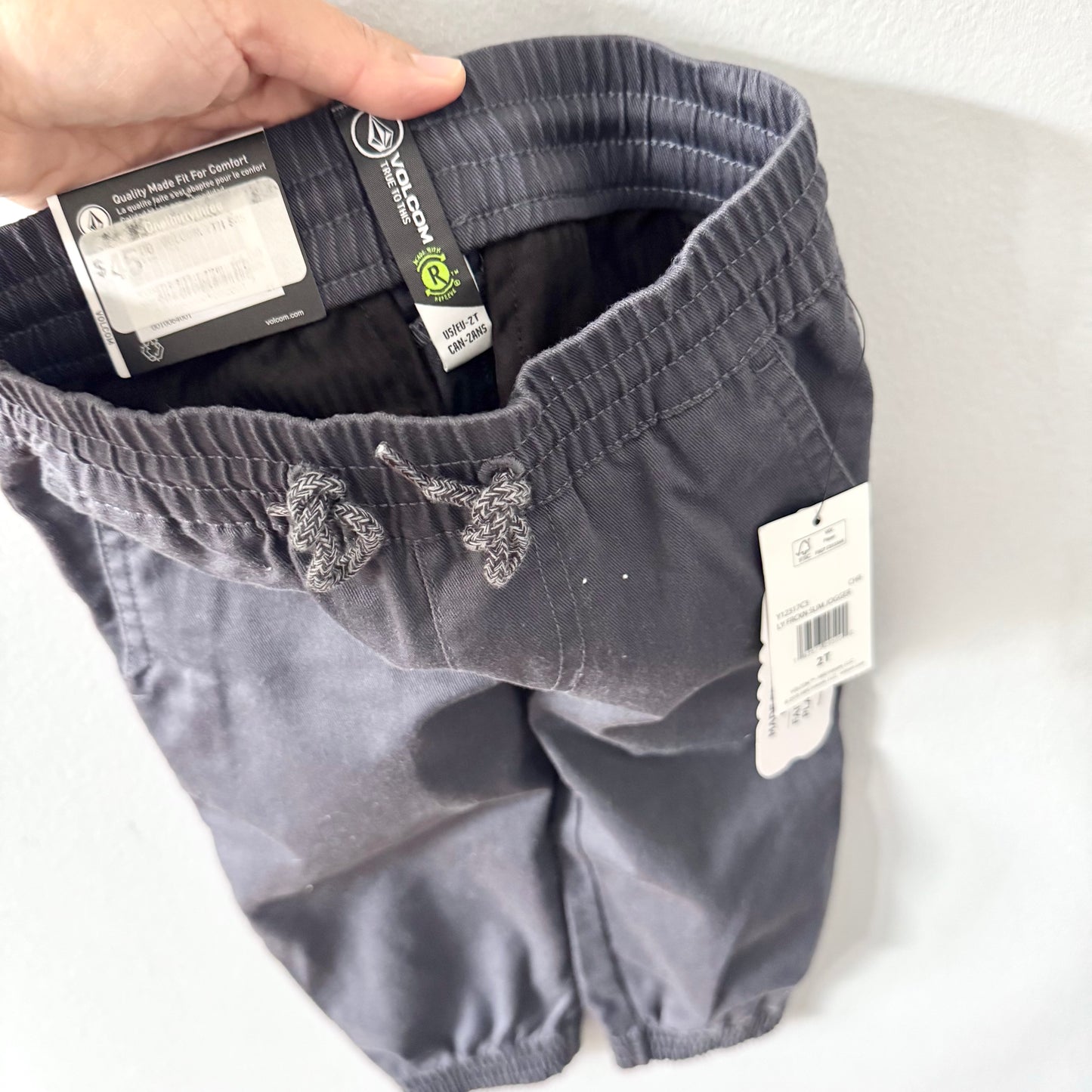 Volcom / Dark grey jogger pants / 2T - New with tag