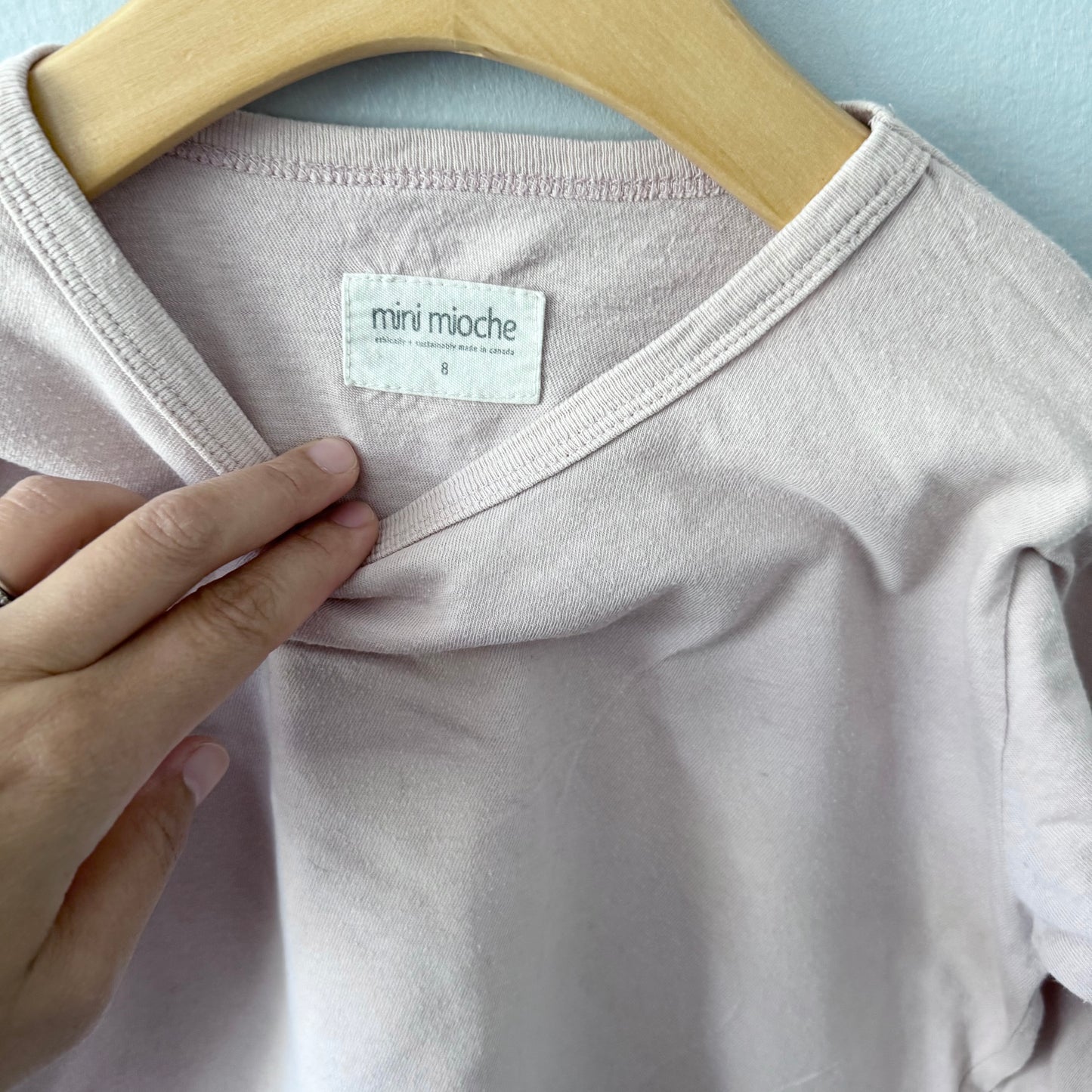 Mini mioche / Light pink long sleeve tee / 8Y