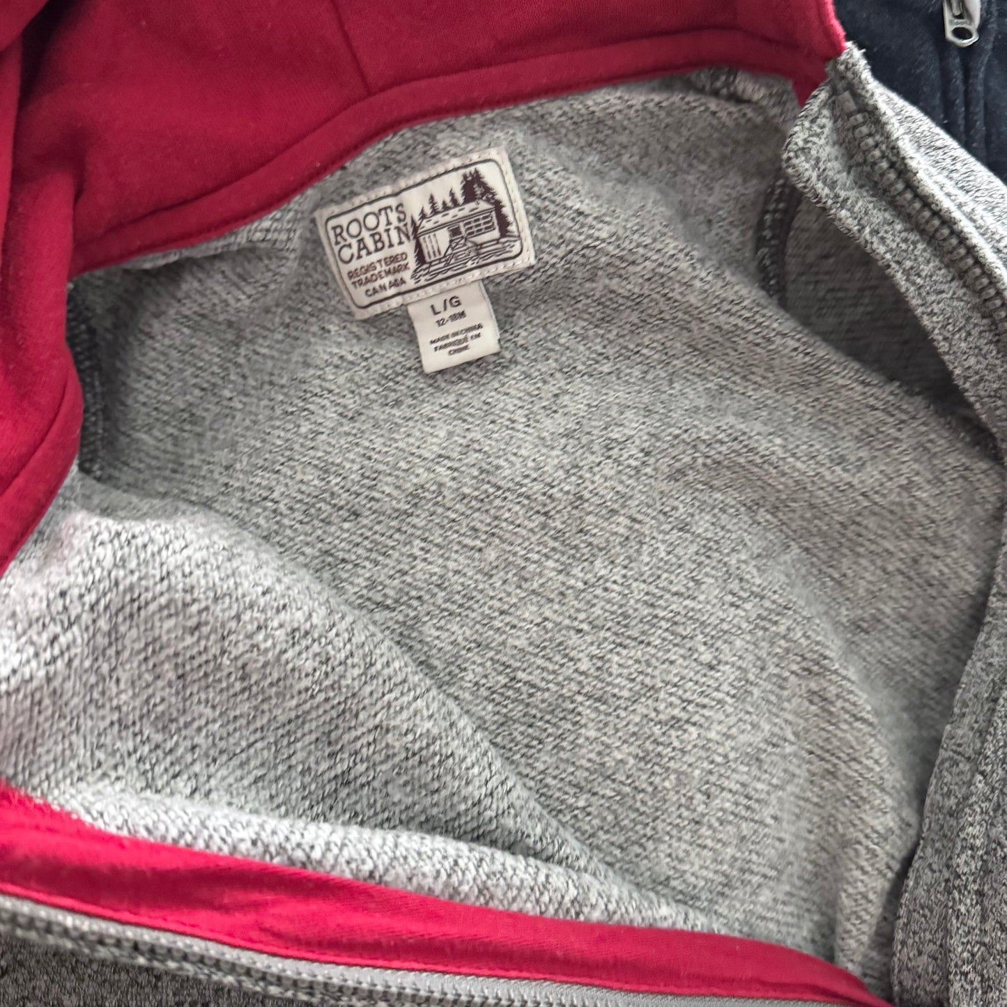 Roots / Salt and pepper crew romper / 12-18M