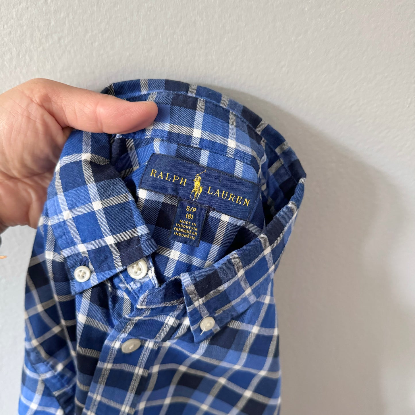 Polo Ralph Lauren / Plaid long sleeve shirt / 8Y