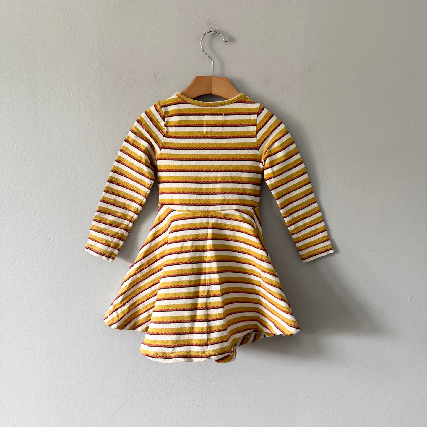 Vignette / Yellow stripe twirl dress / 2Y