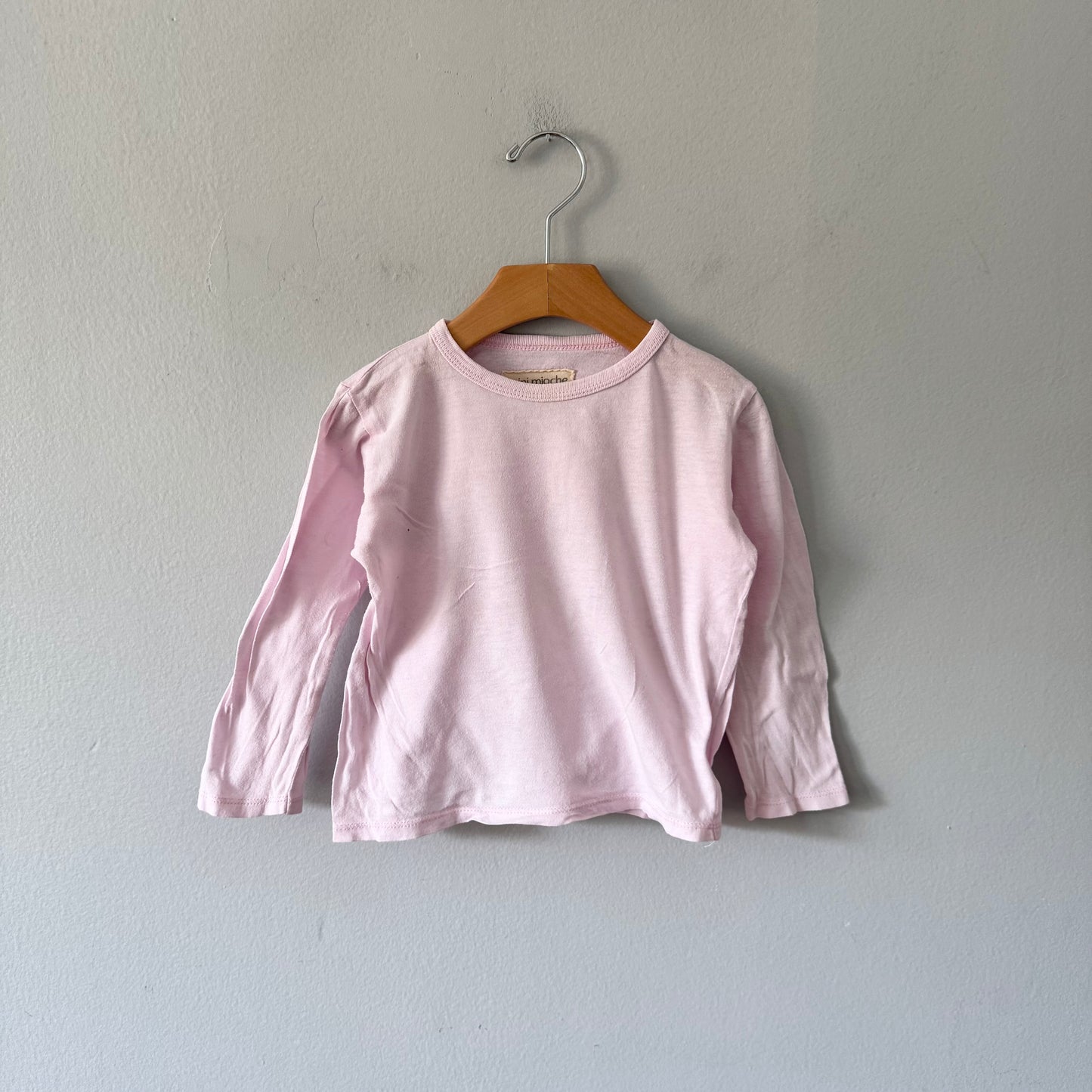 Mini mioche / Light pink long sleeve top / 3Y