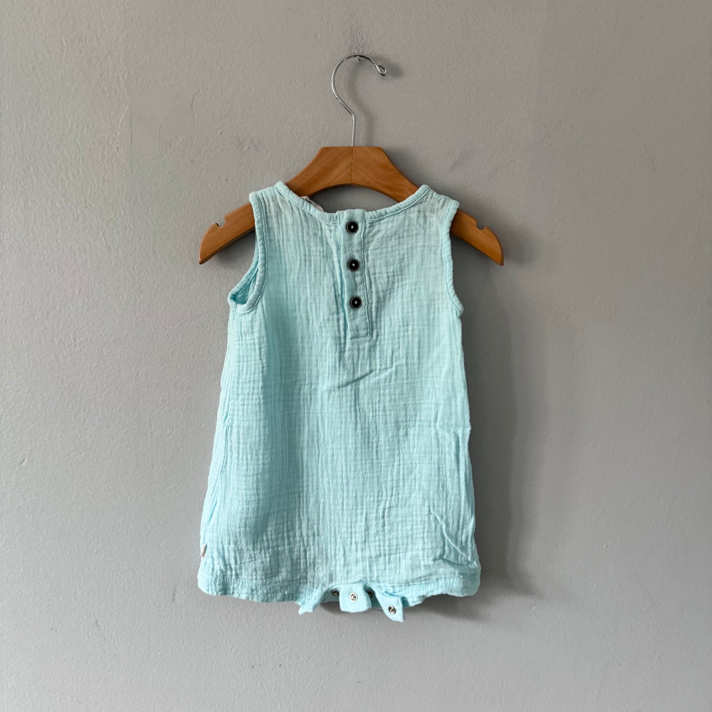 First by Petit Lem / Combicourt en mousseline bleu clair / 9M