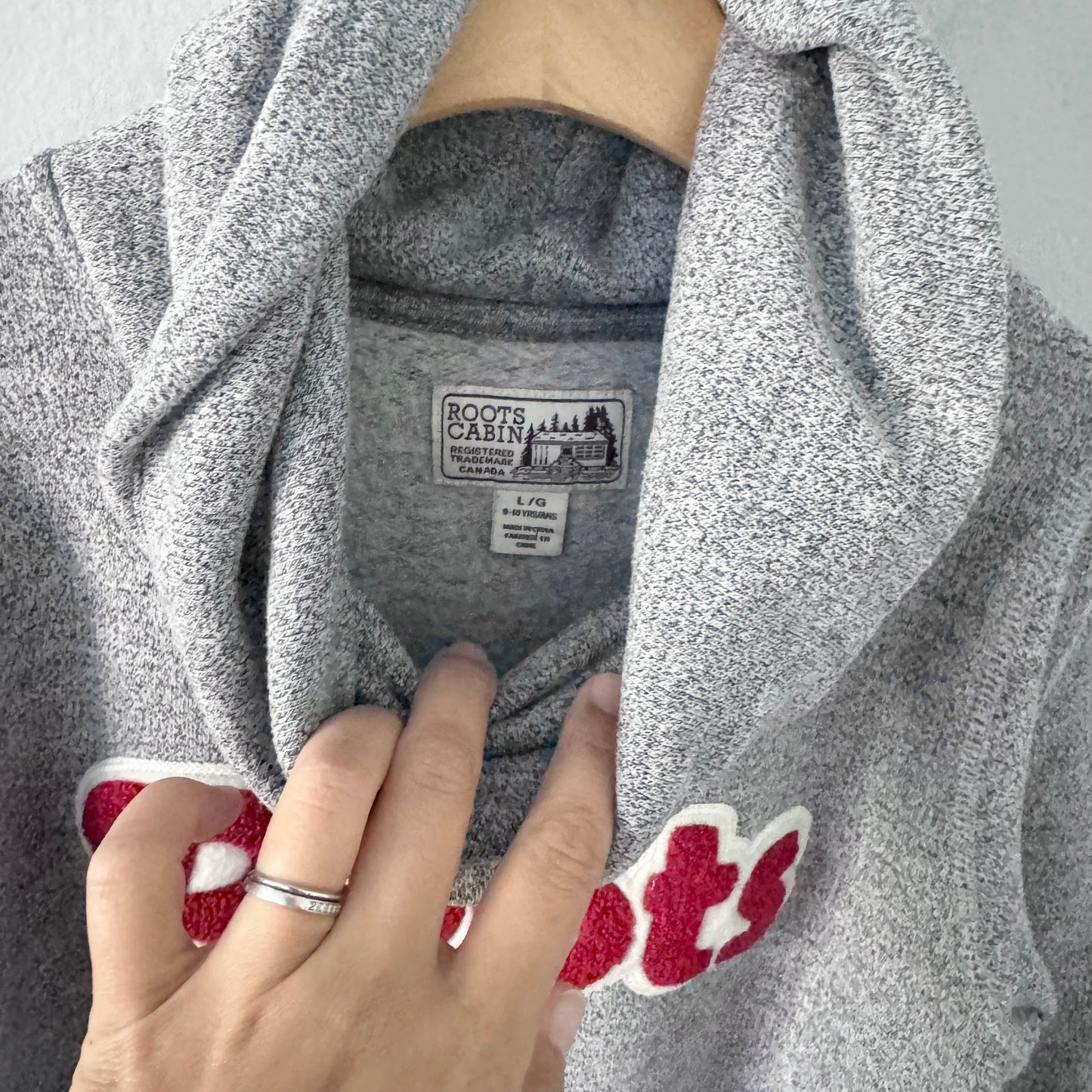 Roots / Salt and pepper crew dress / 9-10Y