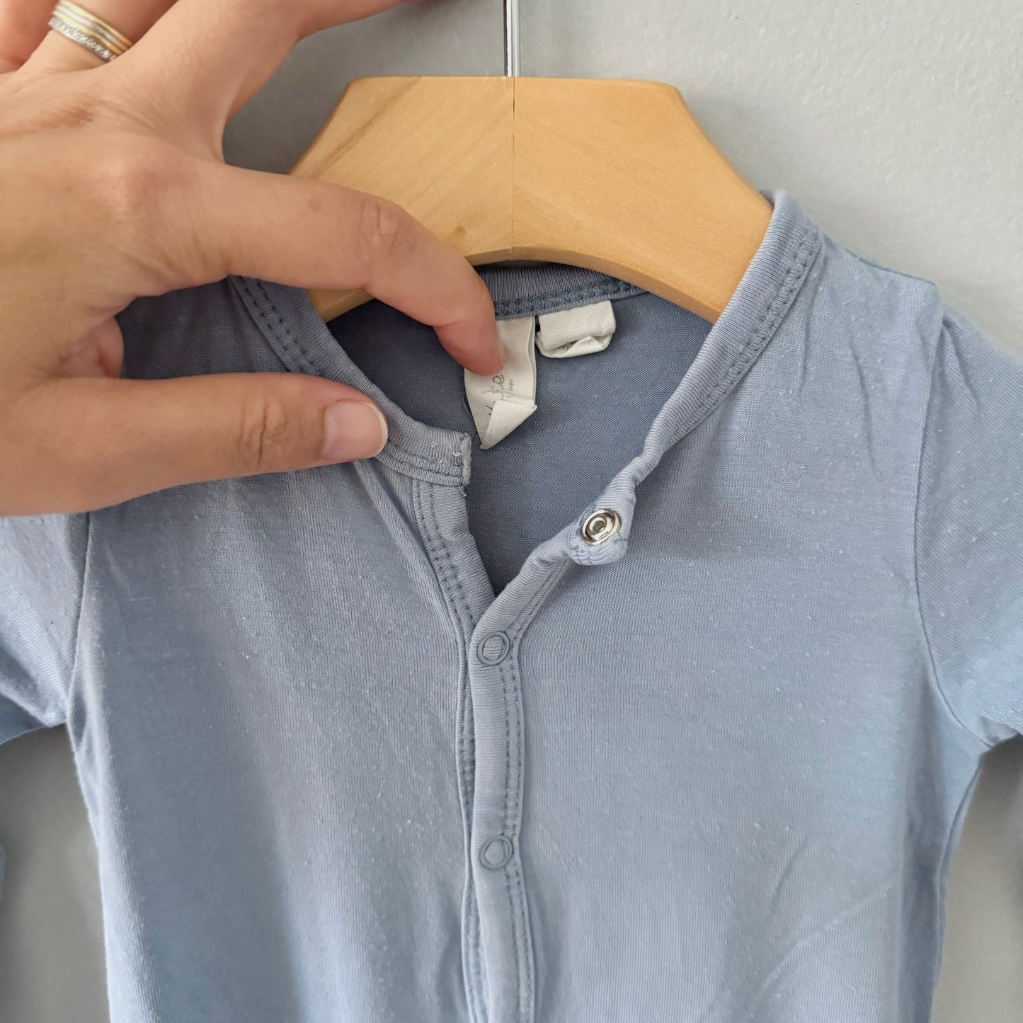 Kyte / Blue long sleeve romper / 3-6M