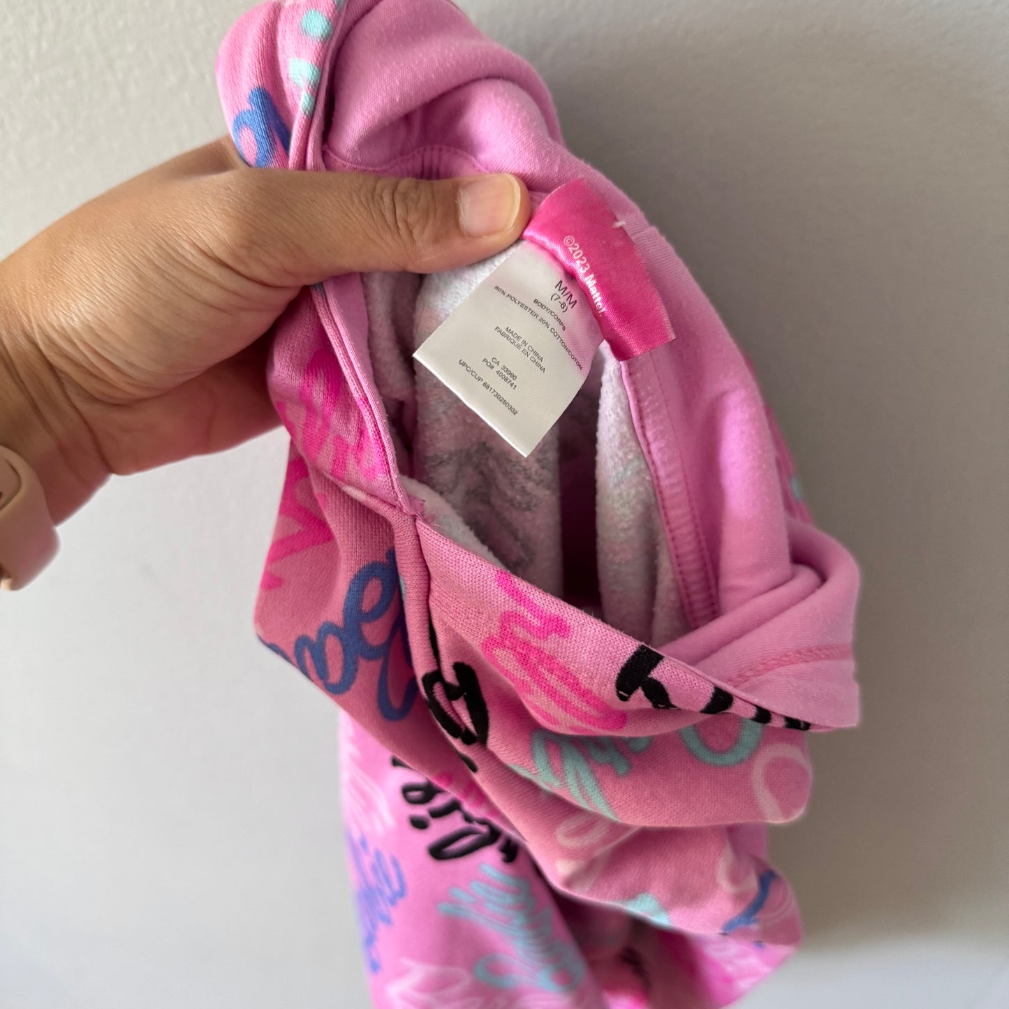 Barbie / Pink hoodie / 7-8Y