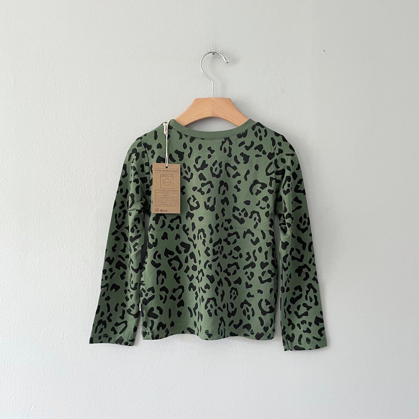 Kyte / Long sleeve crew neck tee - Hunter Leopard / 4T