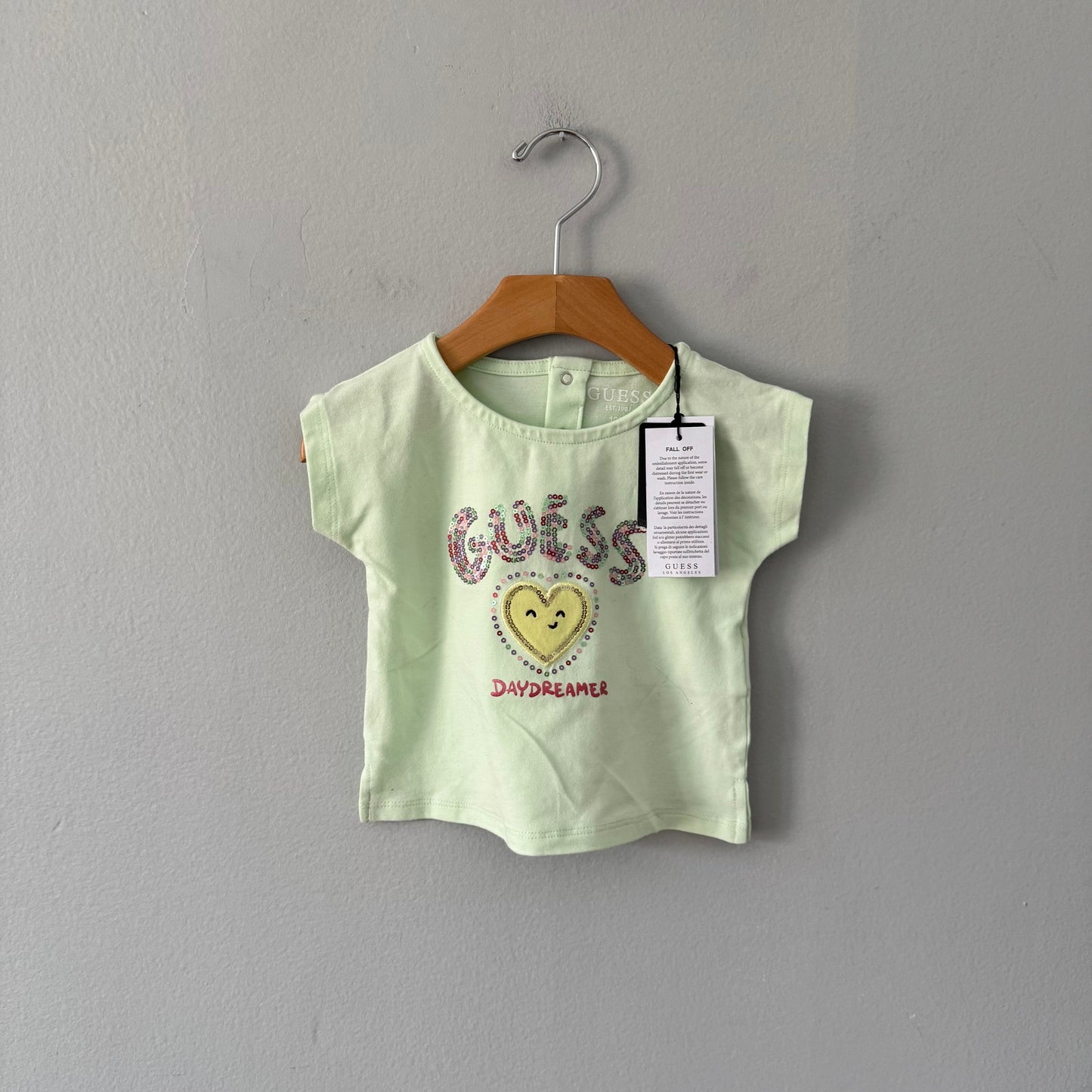 Guess / Light green T-shirt / 12M - New with tag
