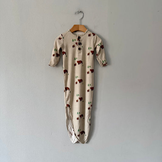 Belan J / Grey x bear gown / 0-3M