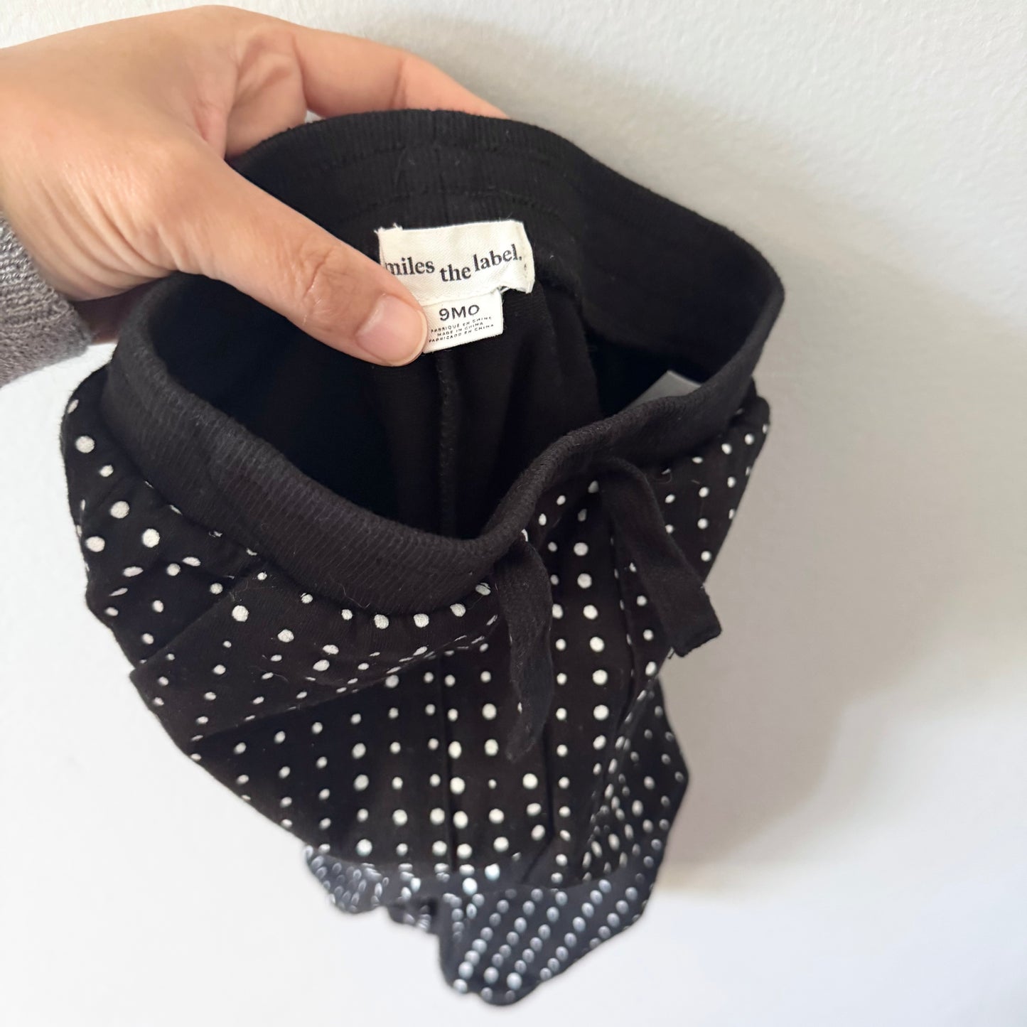 Miles the label / Black x dots sweatpants / 9M