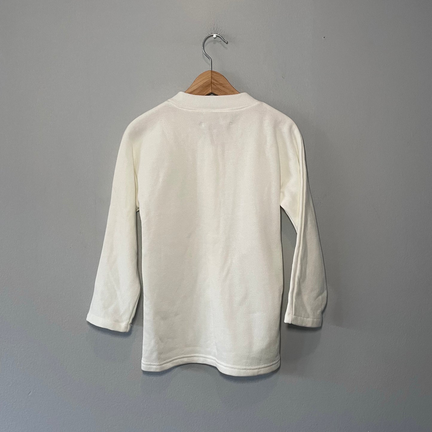 Bajoue / White sweat cardigan / 2-4T - New with tag