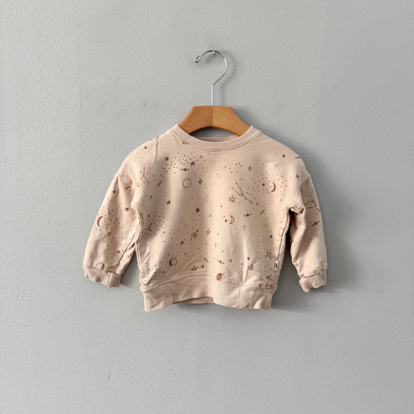 Little Thunder / Beige x space sweatshirt / 6-12M