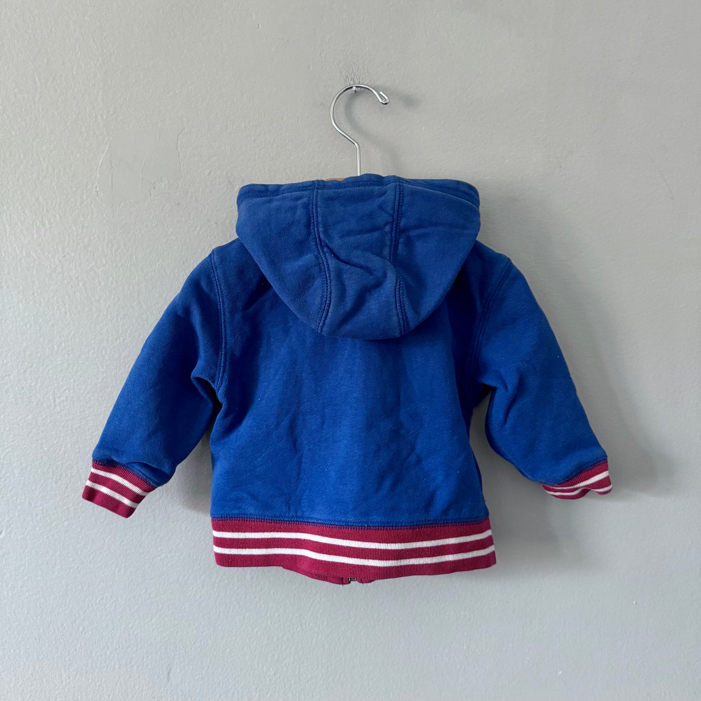 Roots / Blue x red zip up hoodie / 12-18M