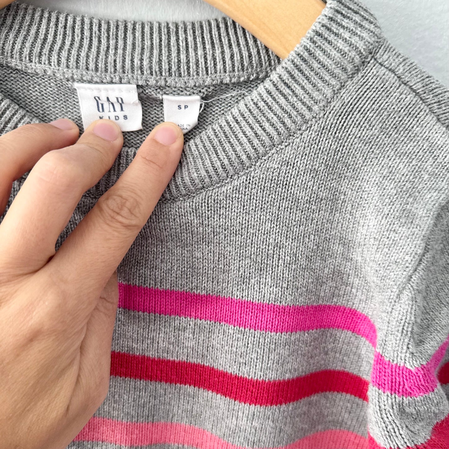 Gap / Cotton knit stripe dress / 6-7Y