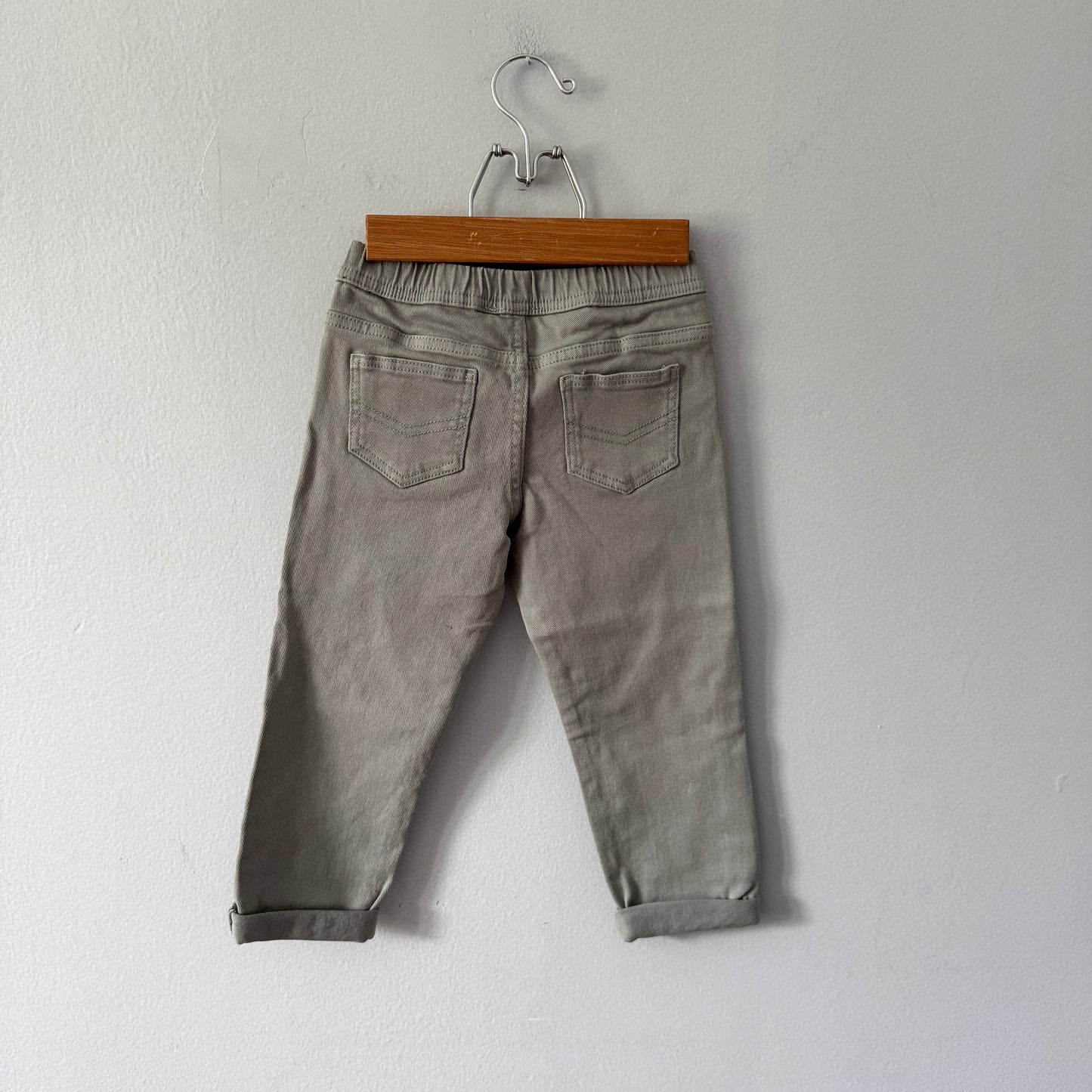 Mango / Khaki colour denim leggings / 2-3Y - New with tag