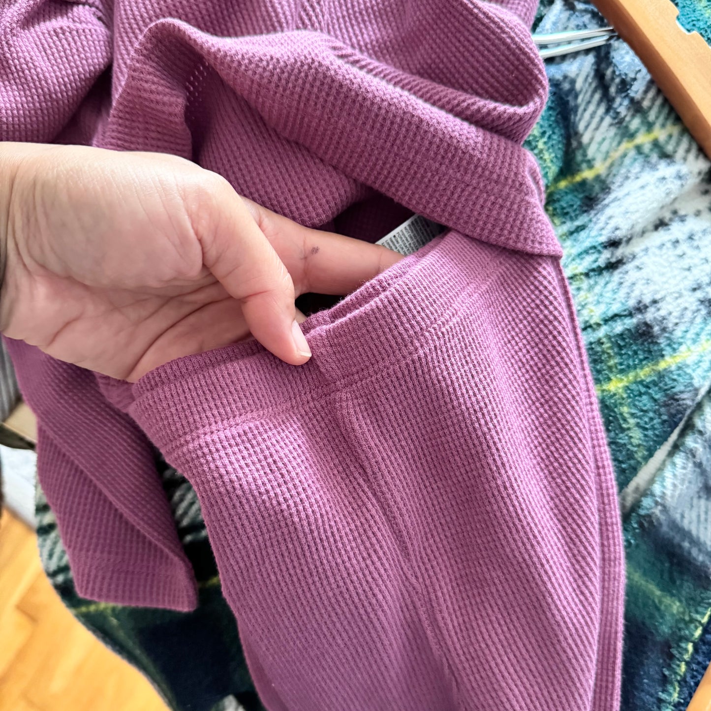 Gap / Burgundy waffle set up / 18-24M - New with tag