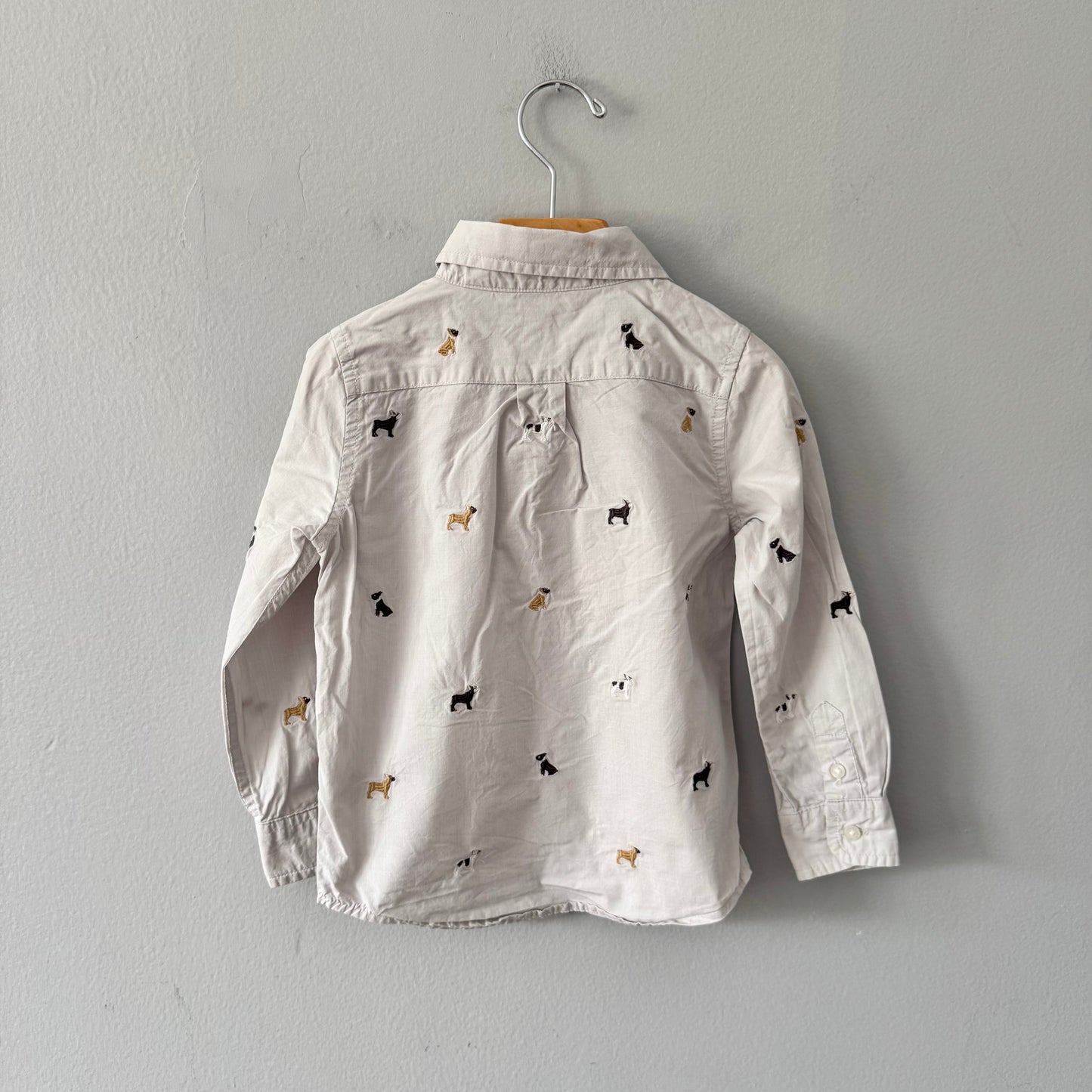 Janie & Jack / Light grey x doggie shirt / 3Y