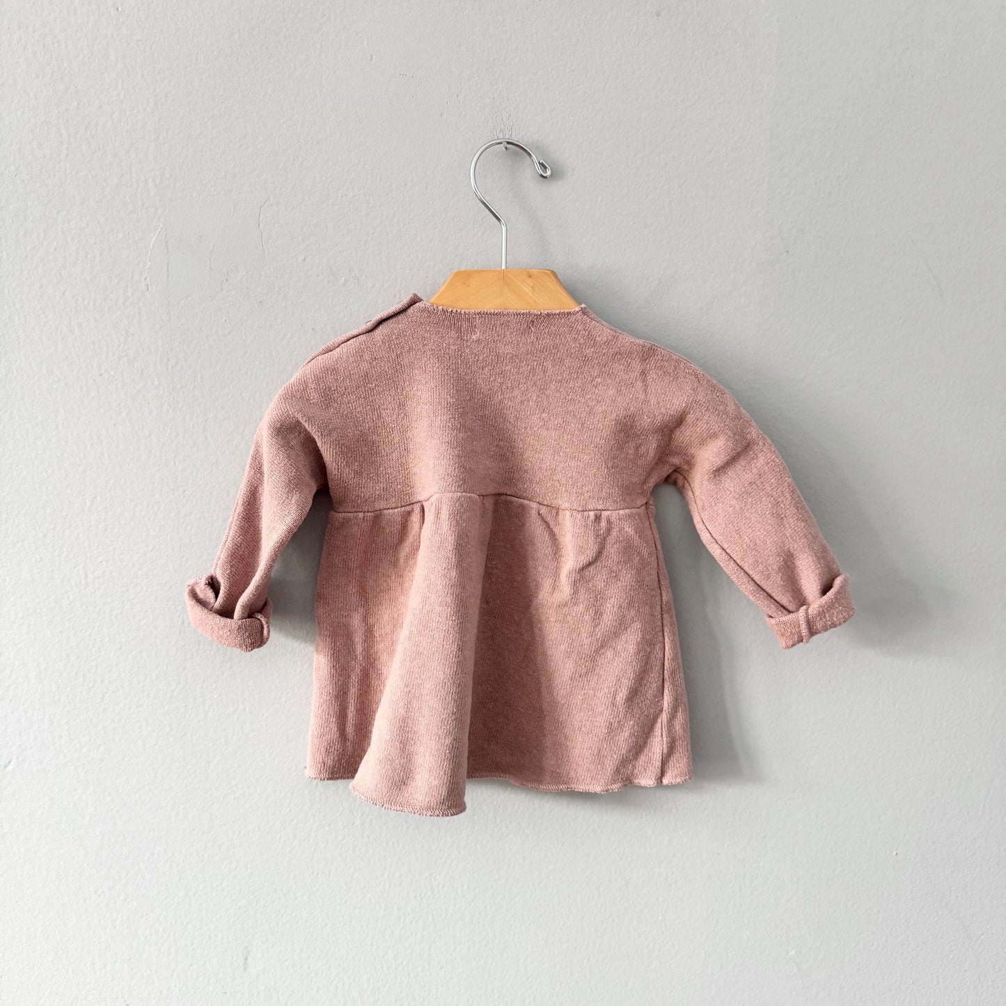 1+ in the family / Robe en maille rose fumée / 6M