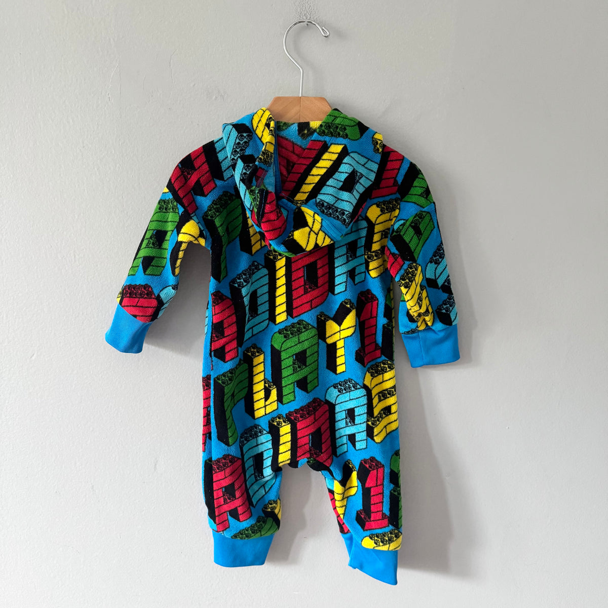 Adidas x Lego / Blue fleece romper / 3-6M