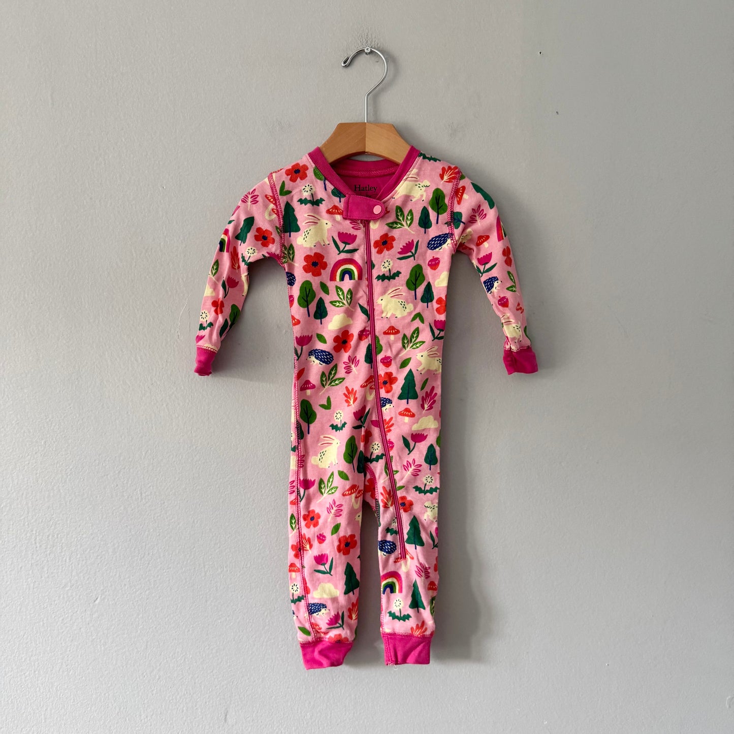 Hatley / Pink x bunny romper / 3-6M