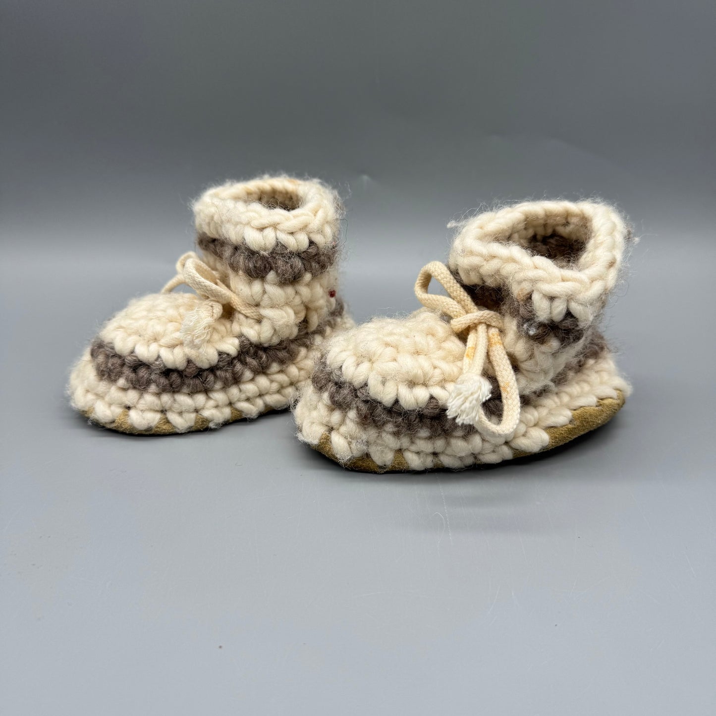 Handmade / Crochet bootie / 5 1/4 inches(outsole)