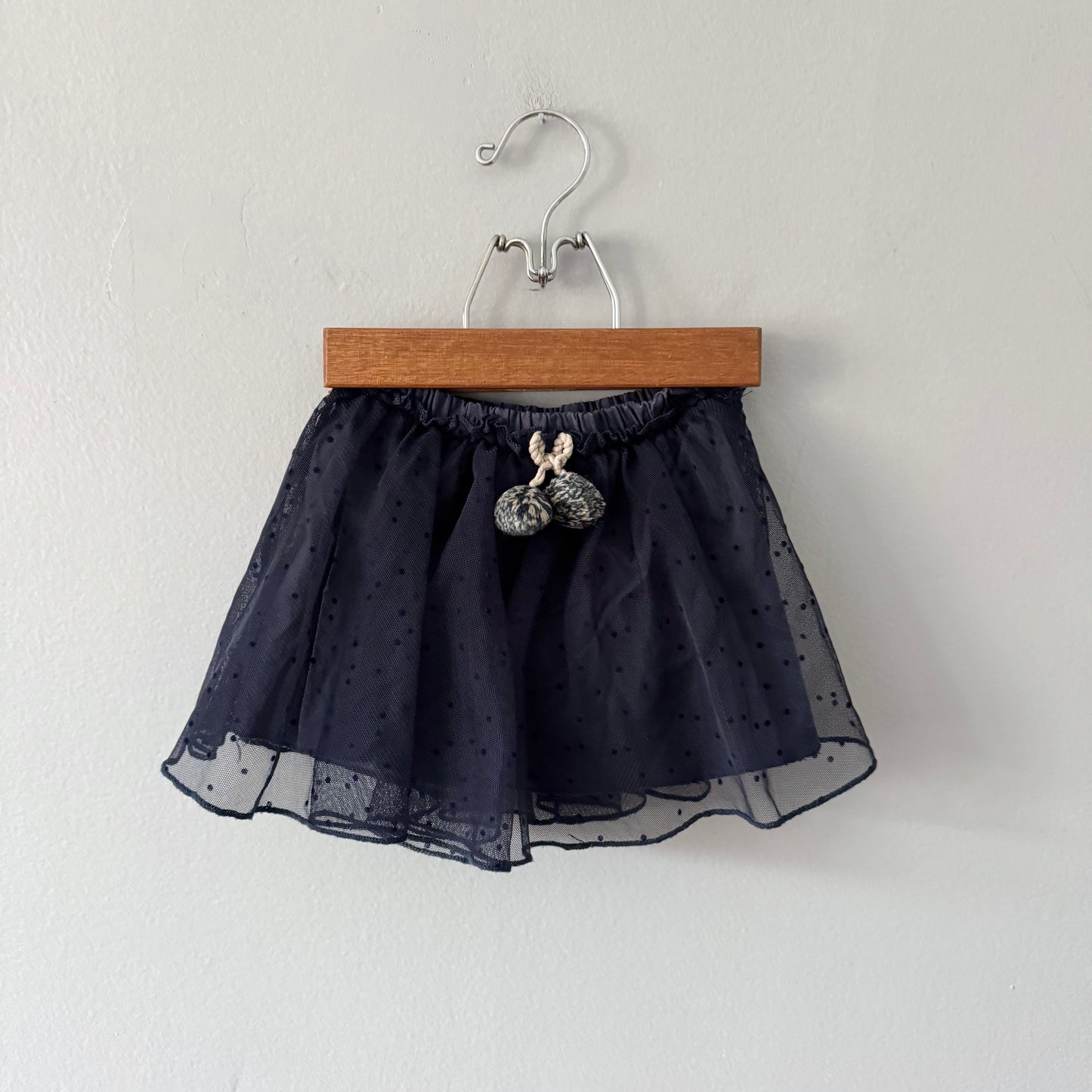 Zara / Black cotton lined skirt / 9-12M