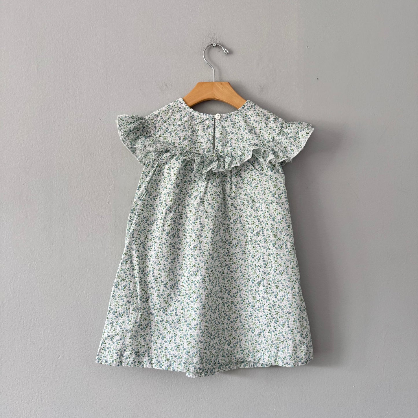 Ruby and Bloom / Blue floral ruffle dress / 2Y