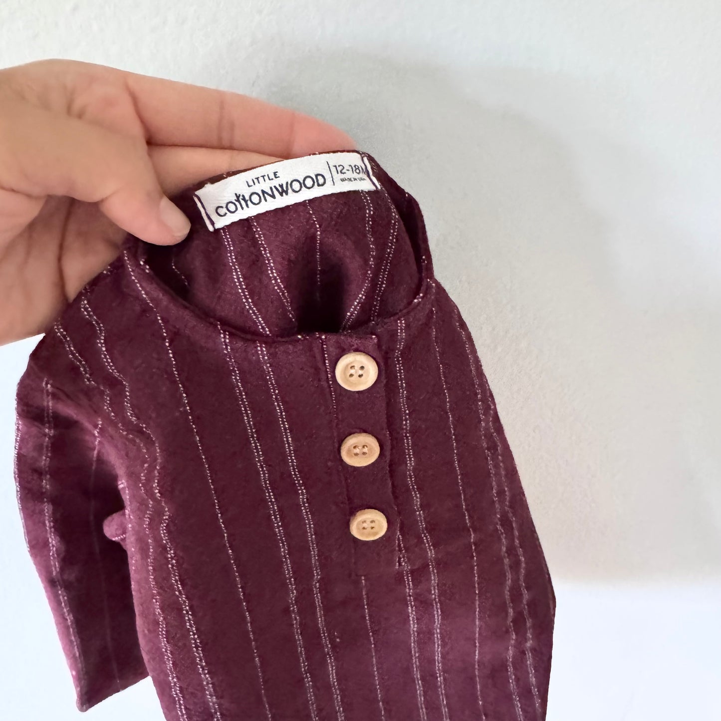 Little Cottonwood / Burgundy top / 12-18M