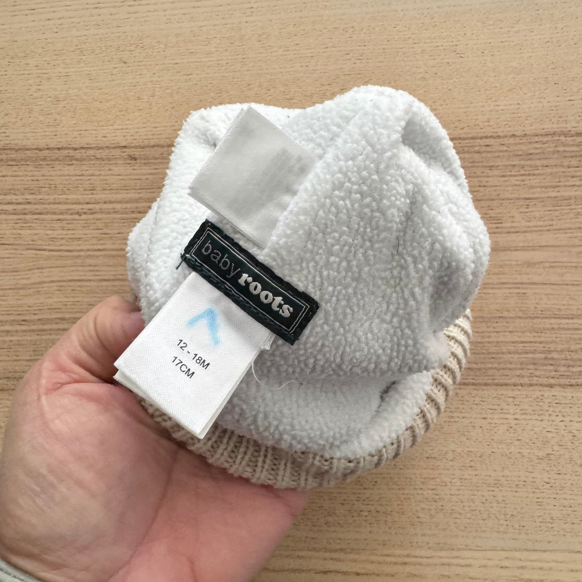 Roots / Fleece lined knit hat / 12-18M