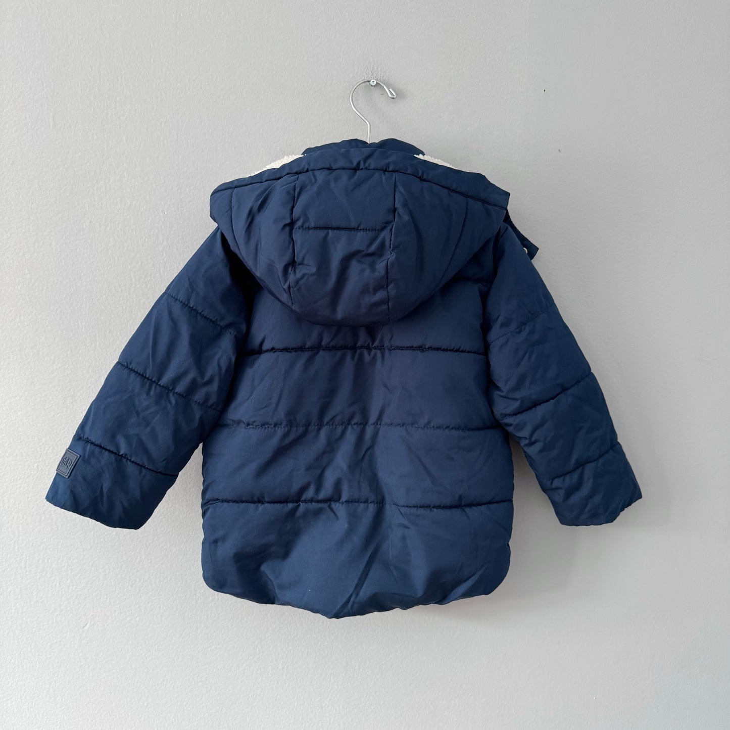 Gap / Navy sherpa lined puffer jacket / 3Y