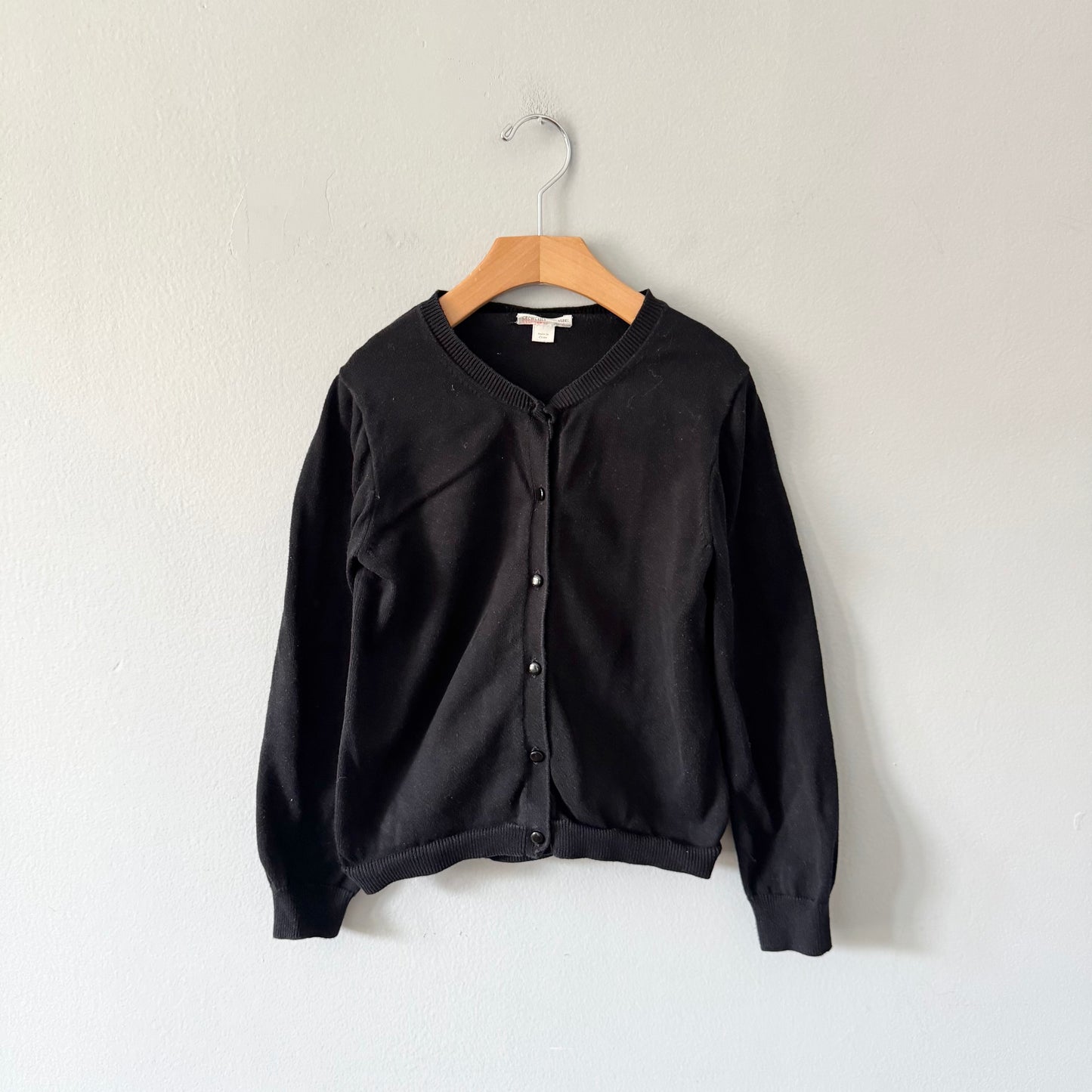 Crewcuts / Black cotton cardigan / 8Y