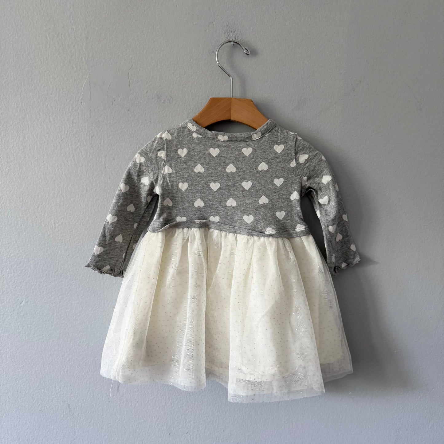 Gap / Light grey x white tutu dress / 12-18M