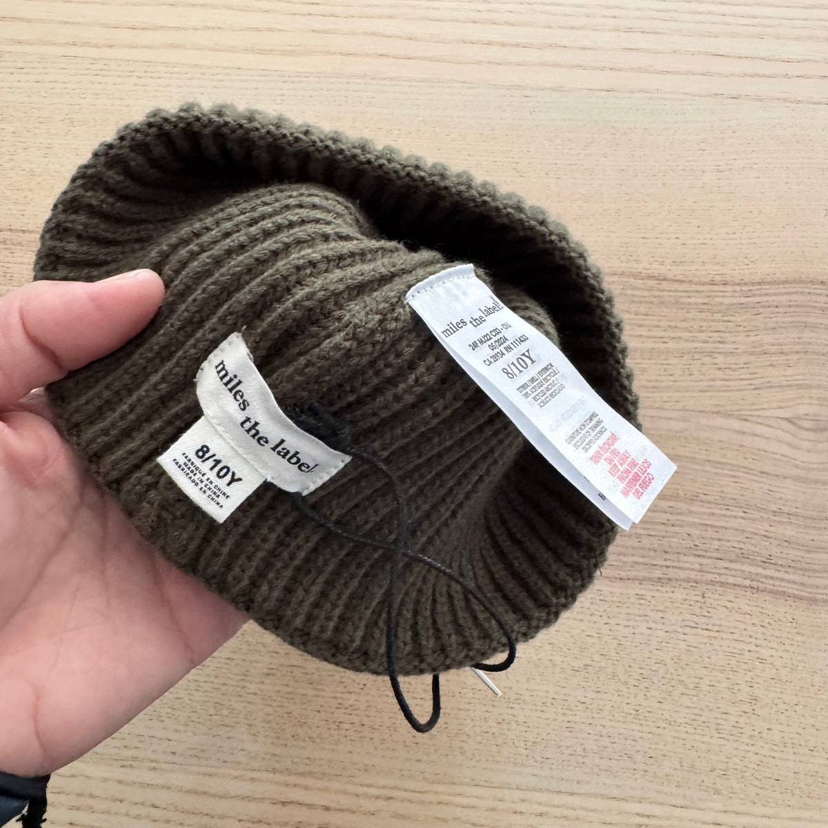 Miles the label / Khaki beanie / 8-10Y - New with tag