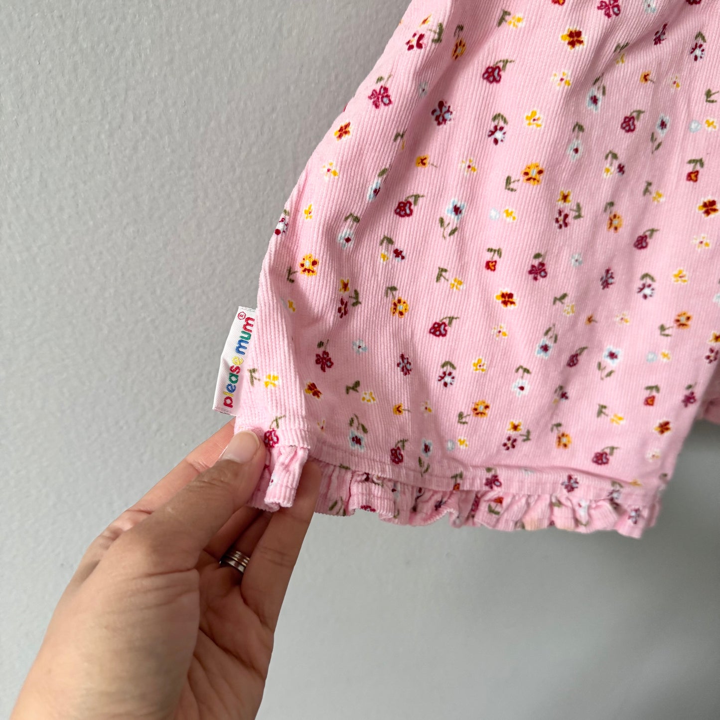 Vintage / Please mum / Pink corduroy dress / 2Y