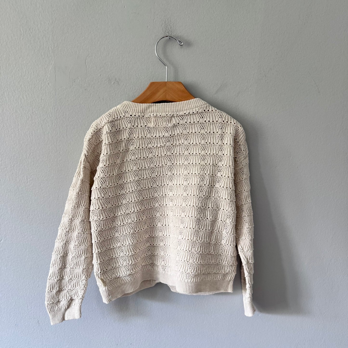 Konges Slojd / Ivory cotton knit cardigan / 3Y