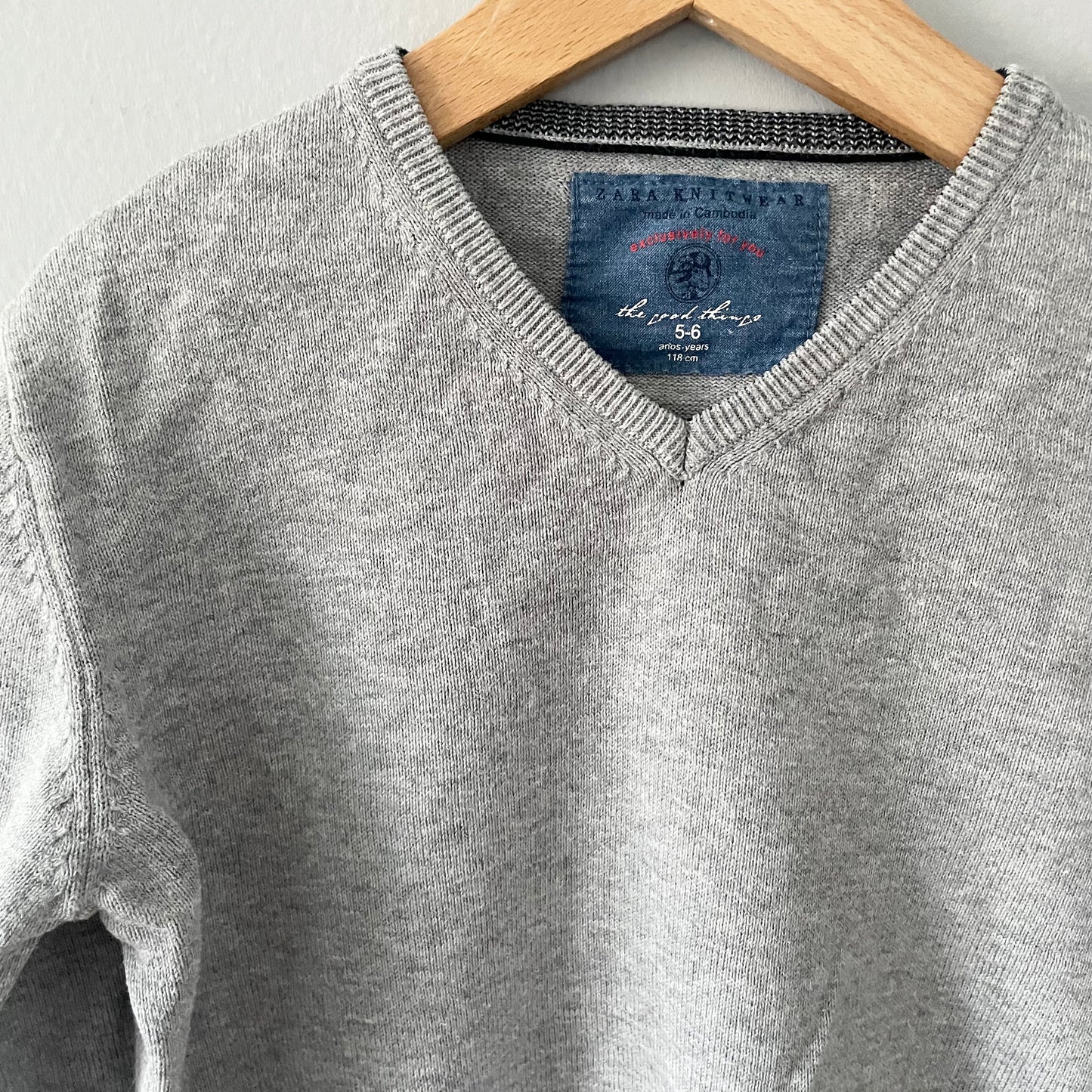 Zara / Cotton knit pullover / 5-6Y