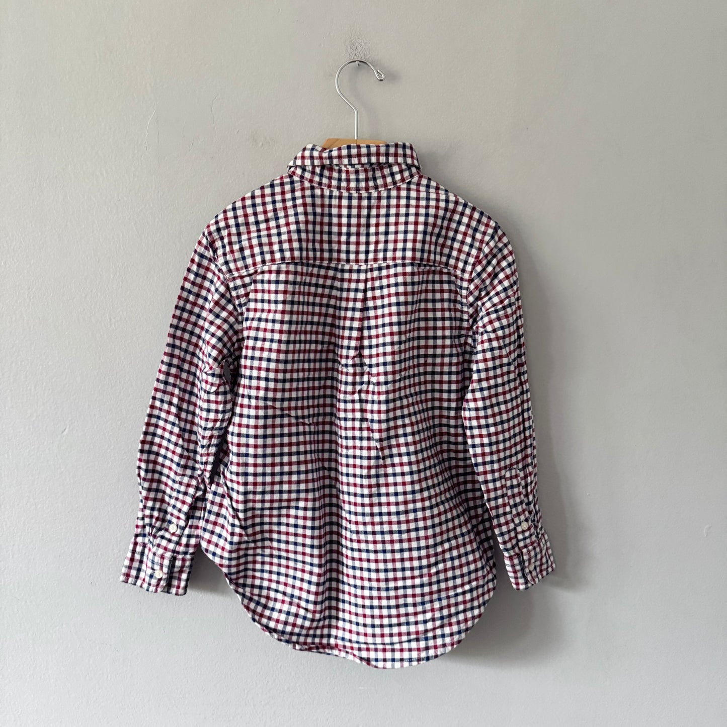 Polo Ralph Lauren / White navy red checked shirt / 6Y