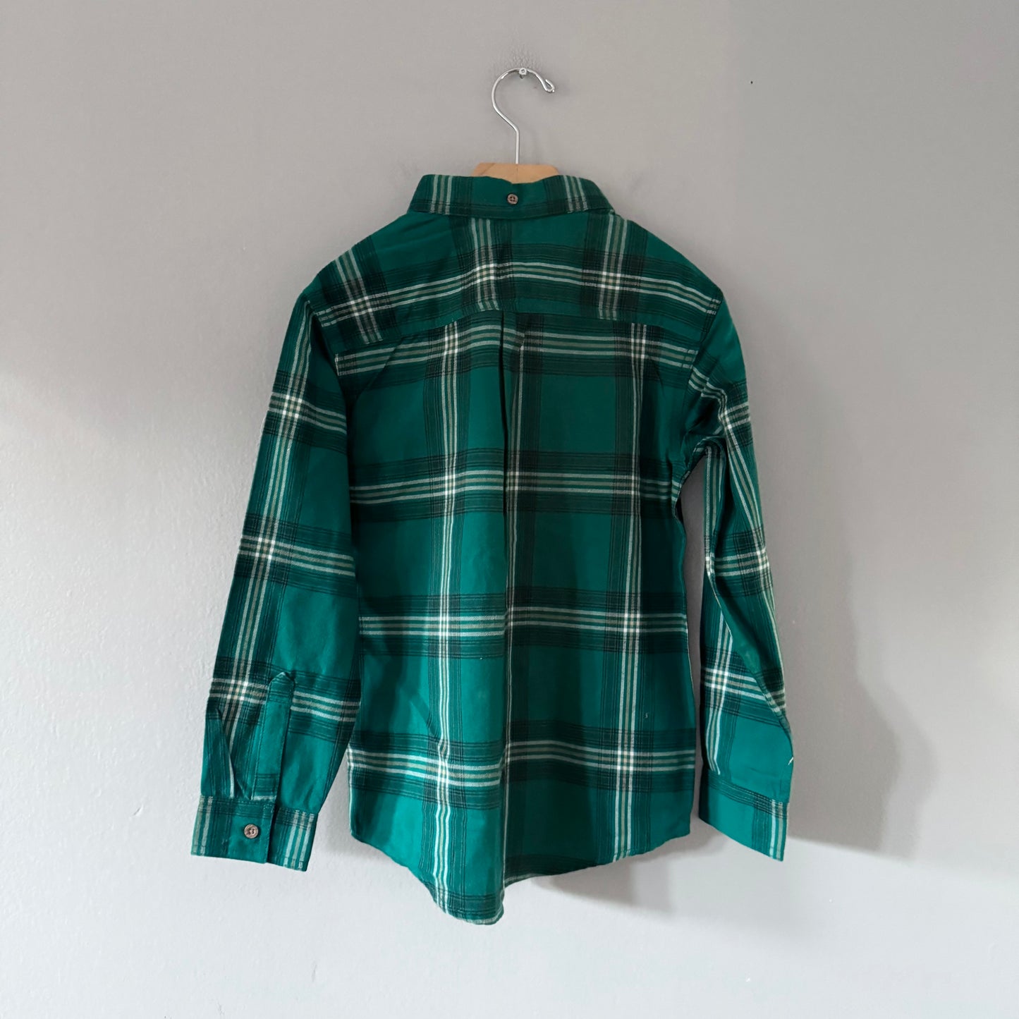 Souris mini / Green flannel check shirt / 8Y - New with tag